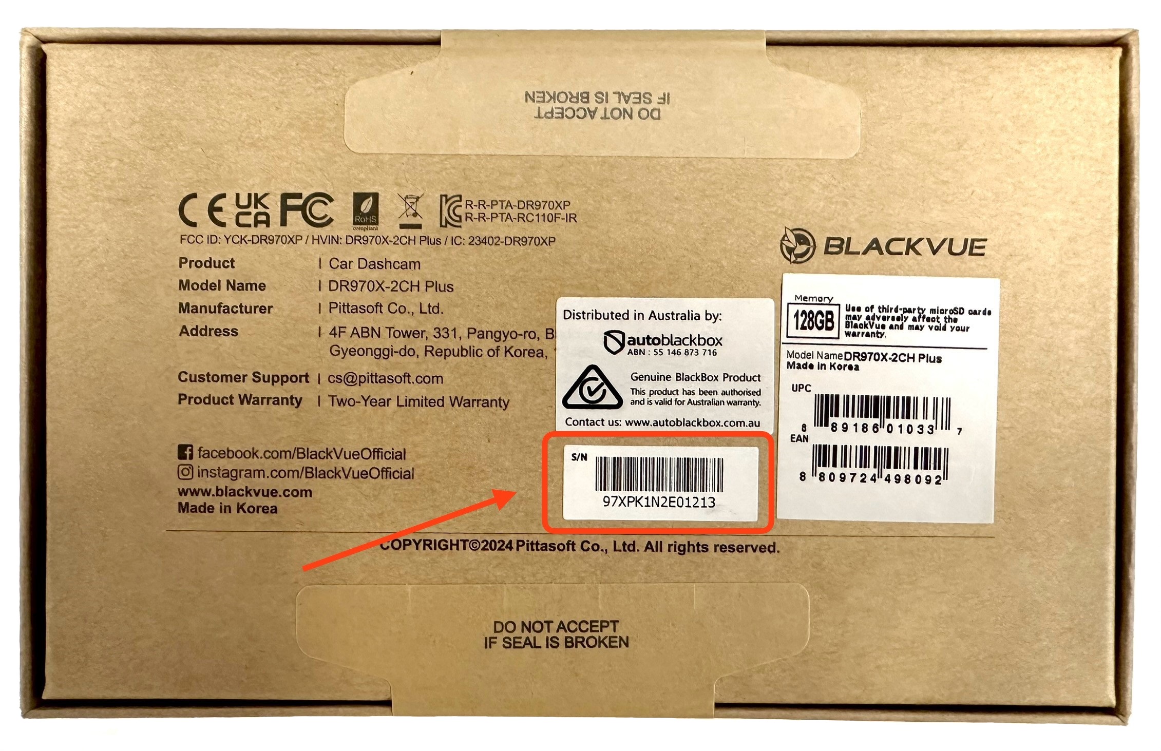 Finding my serial number – BlackVue Australia
